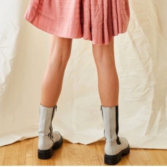 NWT Free People Brooks Chelsea Suede Chunky Sole Boots Size38.5 Gray/Brown/Taupe - Picture 14 of 14